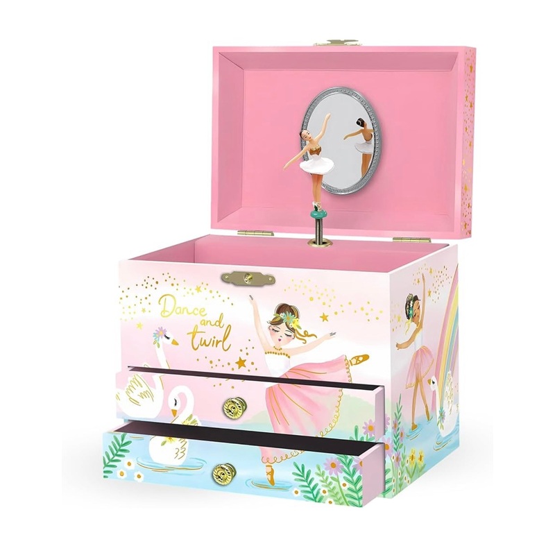 Ballerina Musical Jewelry Box 2-Drawer