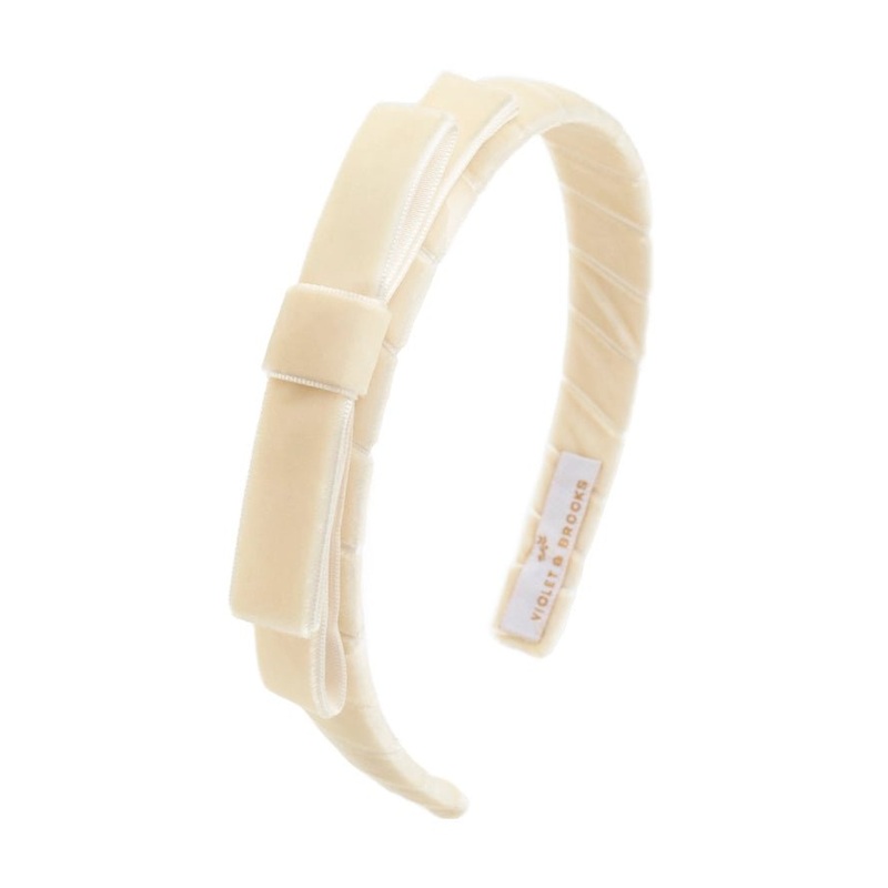 Dakota Bow Headband – Ivory