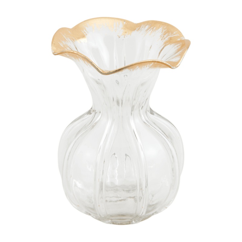 Gold Edge Ruffle Vase – Large