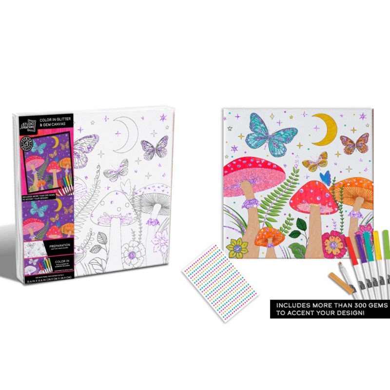 Mushroom Glitter Coloring Kit