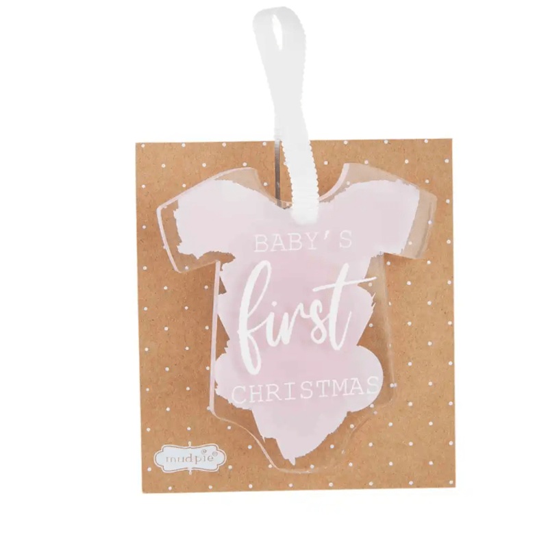 Pink Baby’s First Christmas Ornament