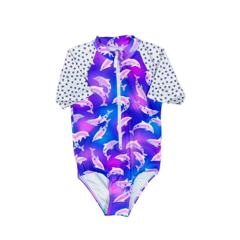 Airbrush Dolphins Rashguard One Piece