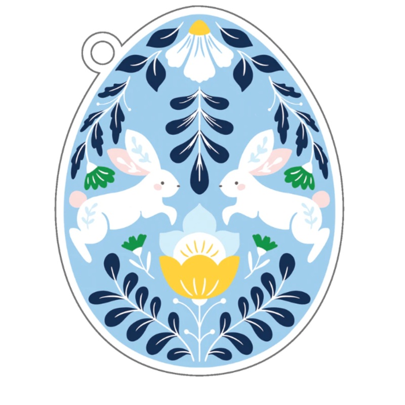 Easter Egg Die Cut Gift Tag