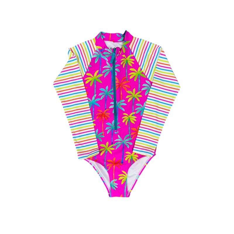 Painted Palms L/S Rashguard Swimsuit