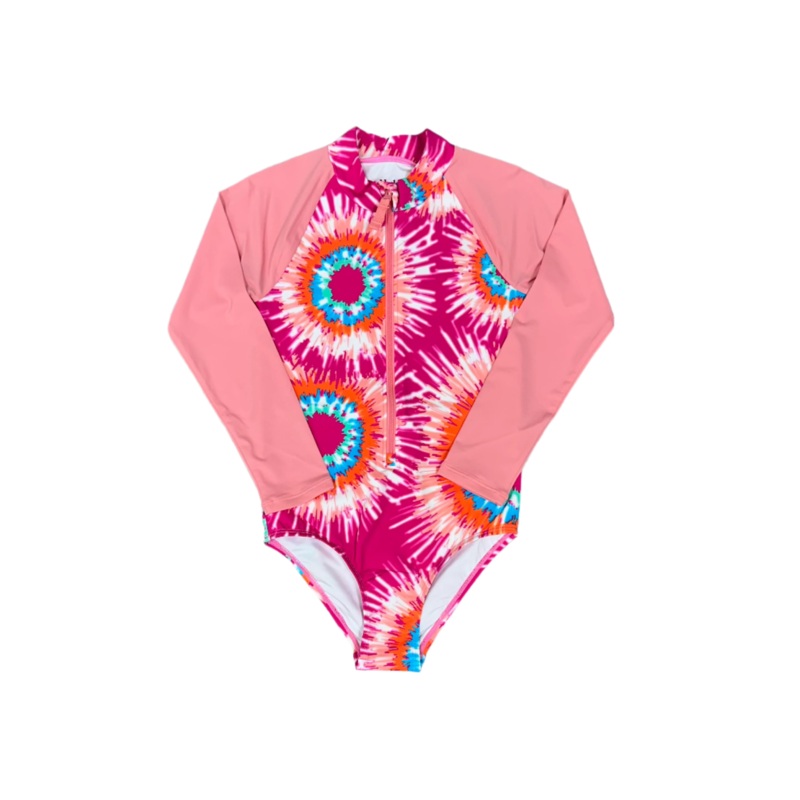 Sunburst Tie Dye L/S Rashguard Swimsuit