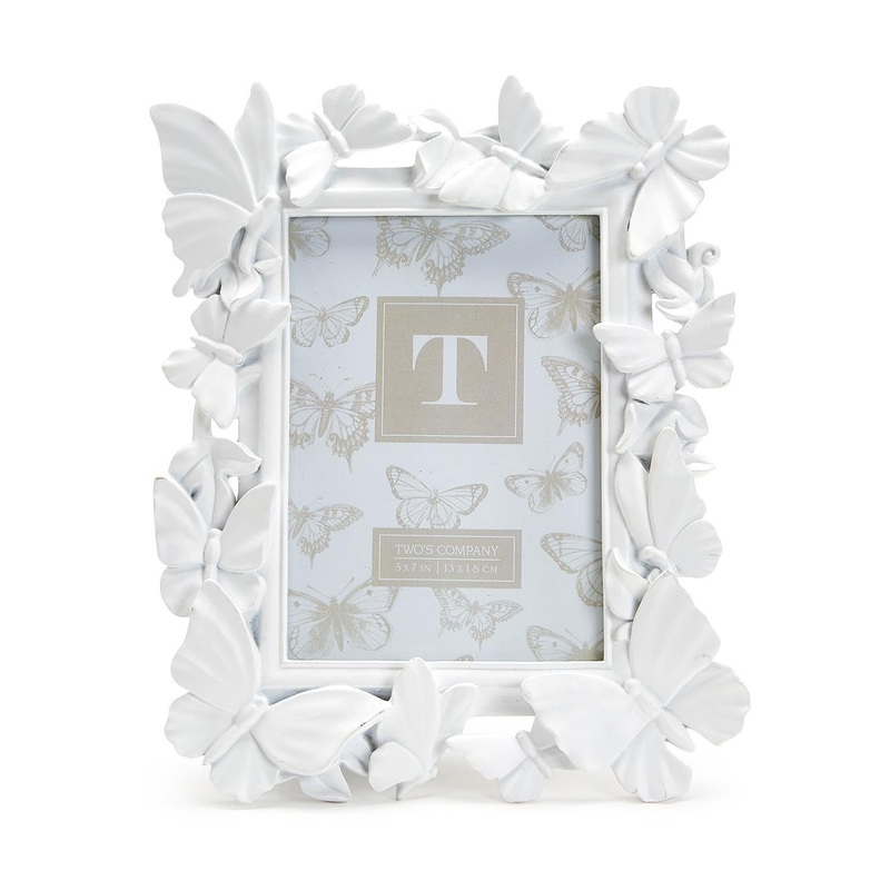White Butterfly 5×7 Photo Frame