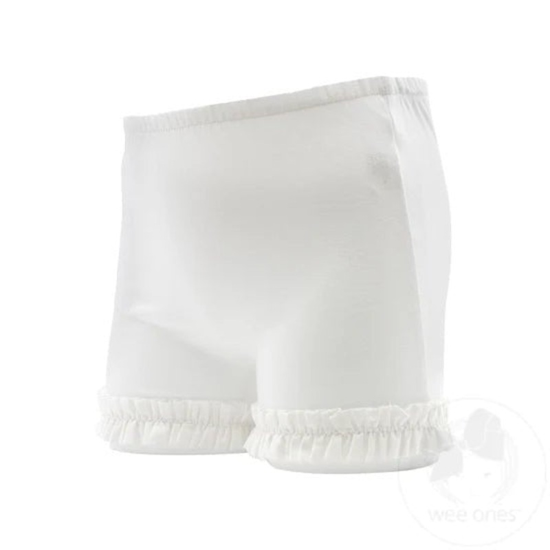 White Ruffle Trim Wundershorts