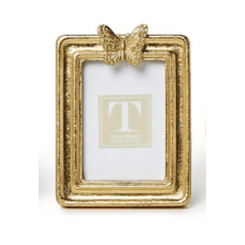 Golden Butterfly Rectangle Frame