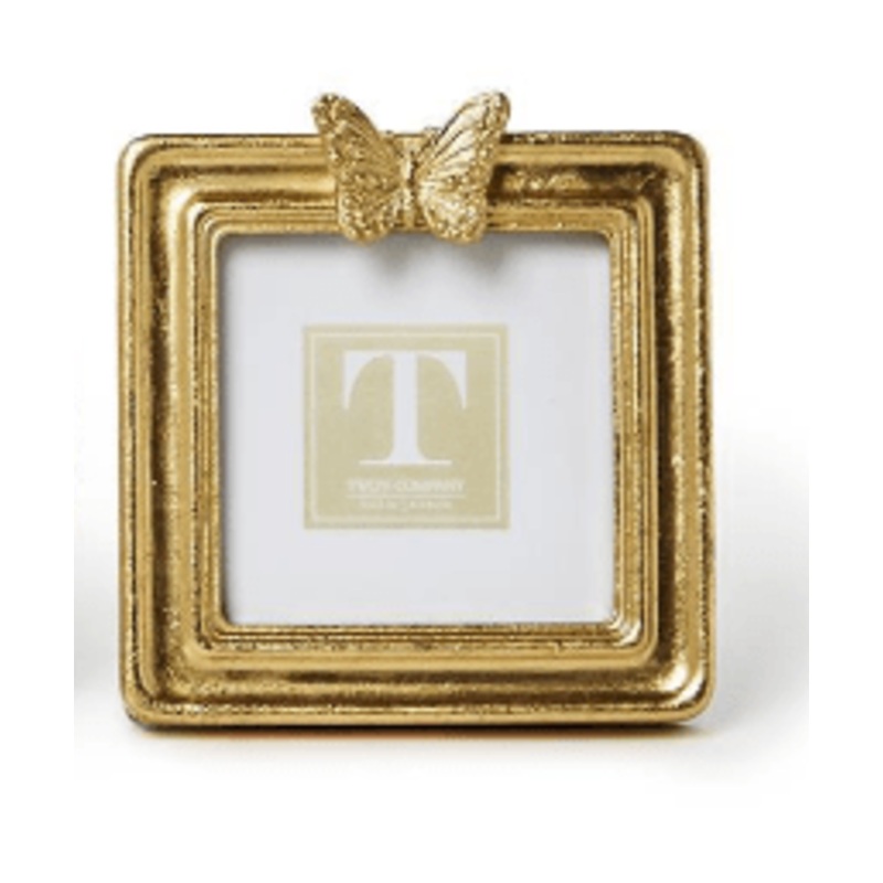 Golden Butterfly Square Frame