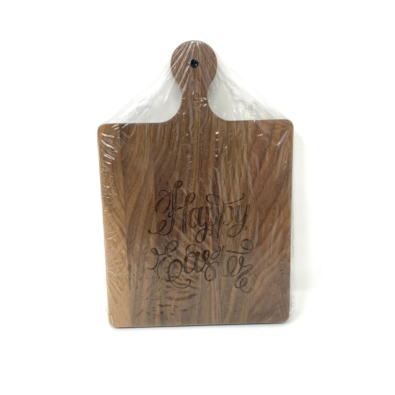 Happy Easter Walnut Wood Cheeseboard