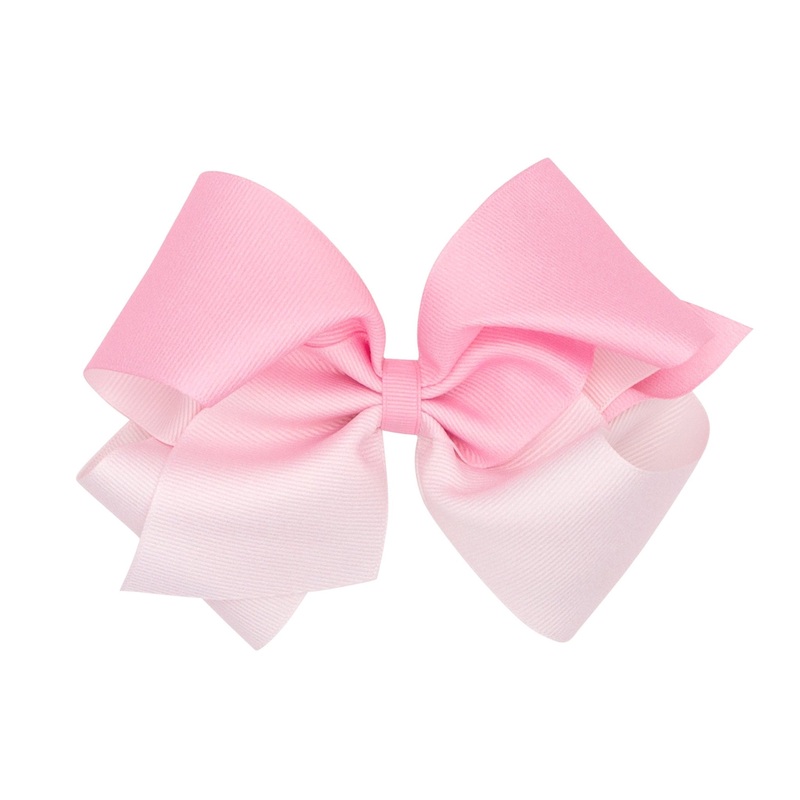 King Grosgrain Ombre Colorblock Bow – Pearl Pink