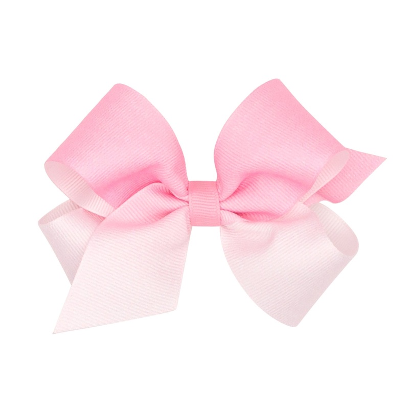 Medium Grosgrain Ombre Colorblock Bow – Pearl Pink