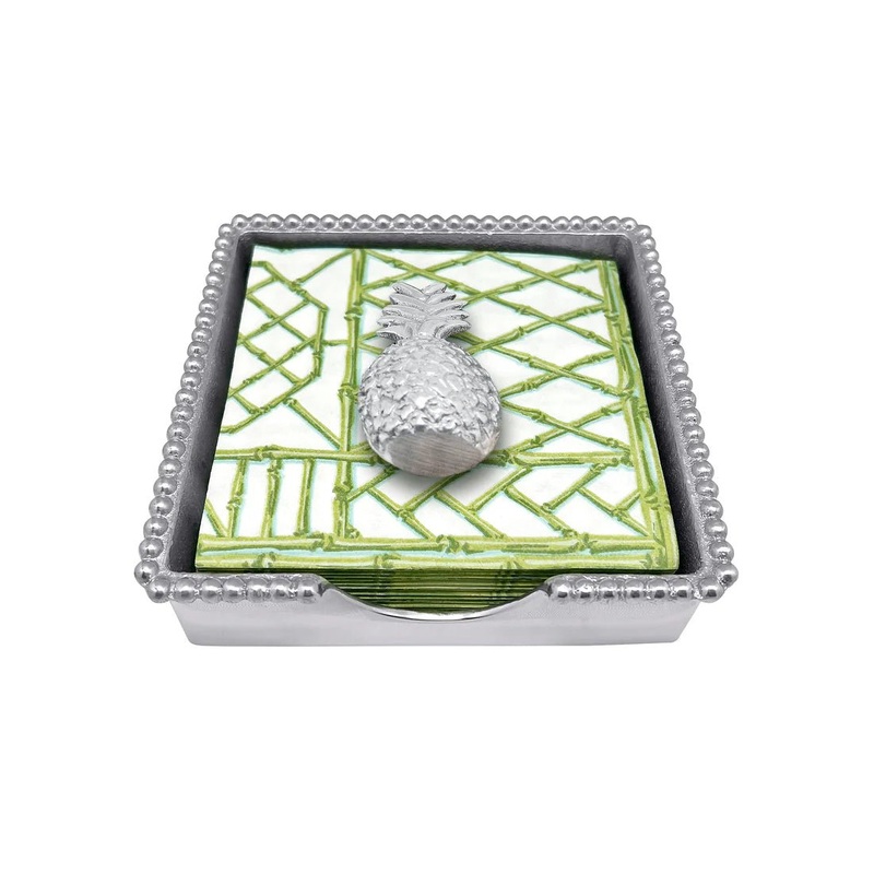 Pineapple Beaded Napkin Box Set