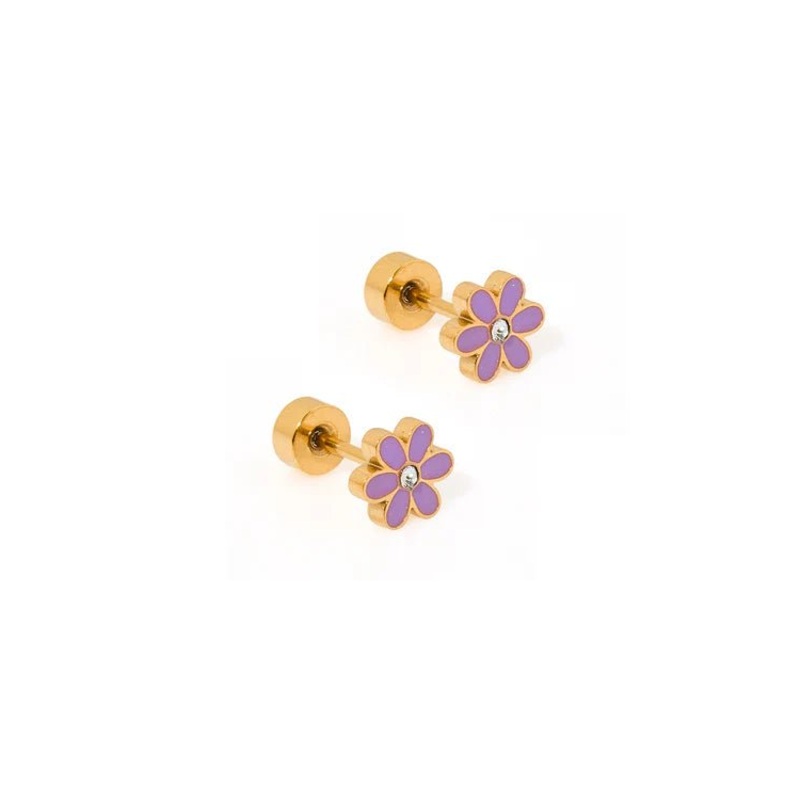 Screwback Stud – Alli – Purple