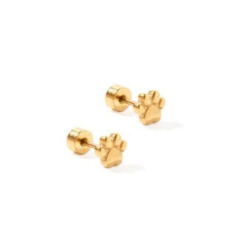 Screwback Stud – Paw Print
