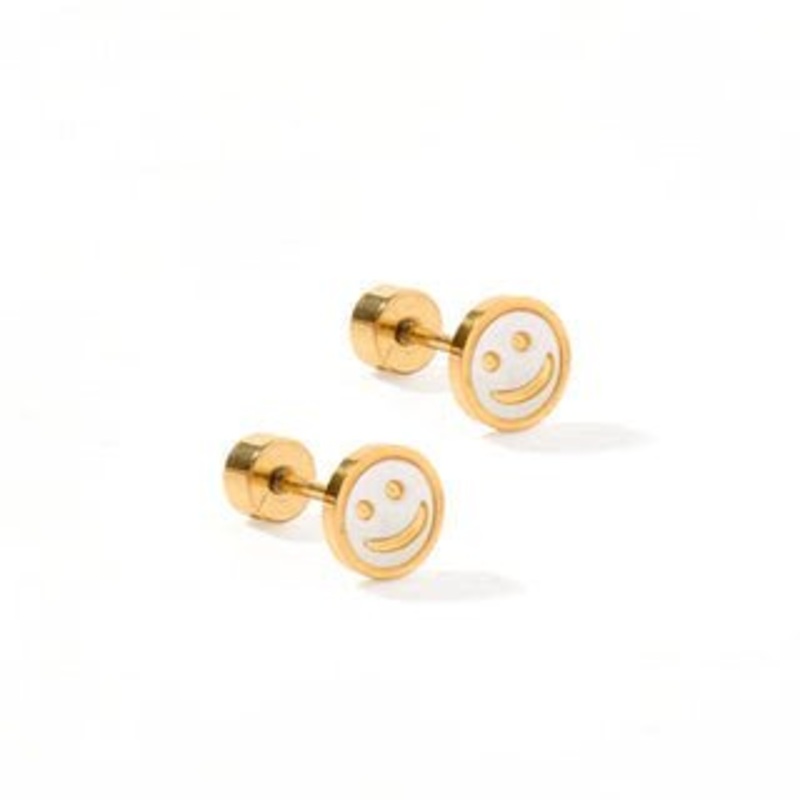 Screwback Stud – Smiley