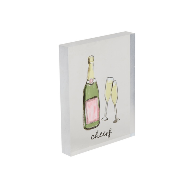 Cheers Acrylic Wedding Plaques
