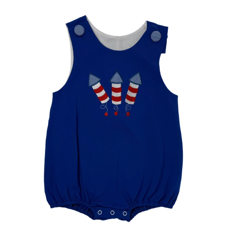 Fireworks Applique Boys Bubble