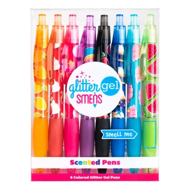 Glitter Gel Scented Ink Pens – 8 Count