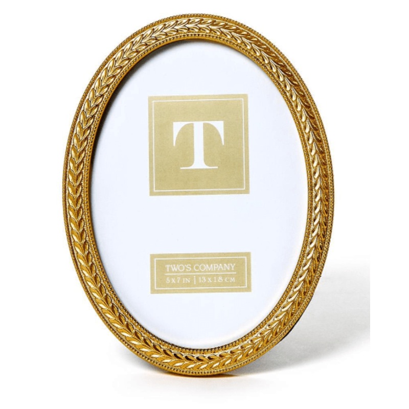 Laurel Wreath Oval Photo Frame 5×7