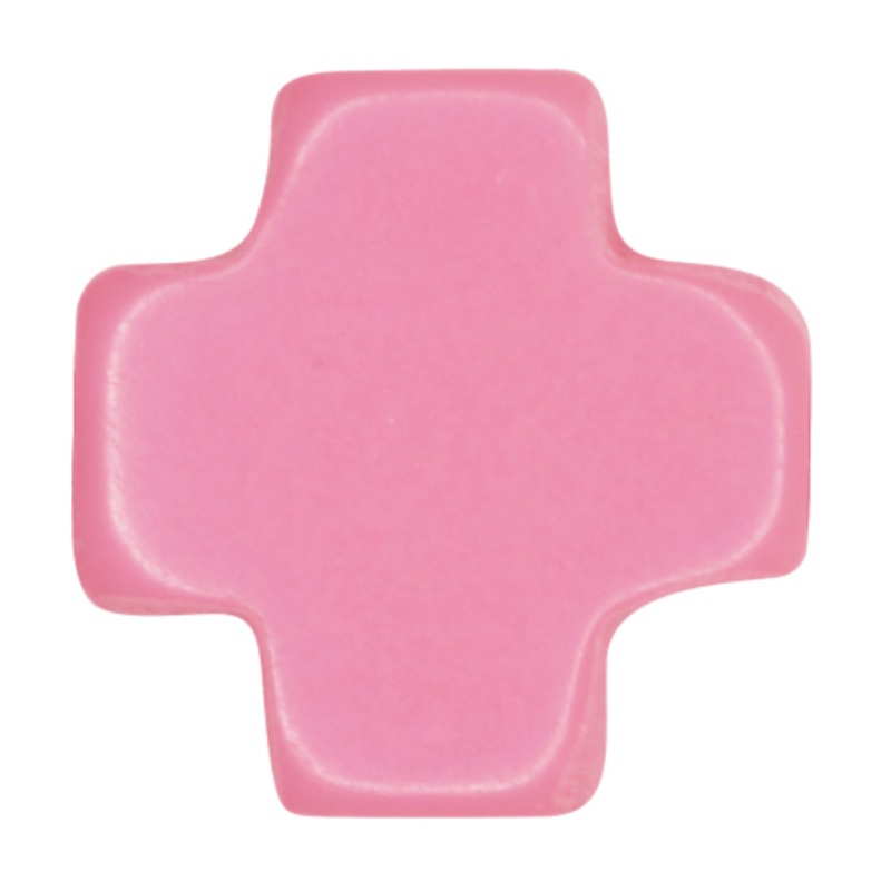16 Necklace Gold – Signature Cross Bright Pink