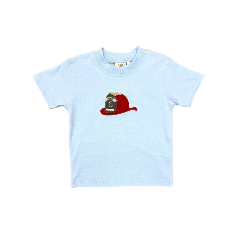 Boys S/S Shirt w/ Fire Hat – Lt. Sky Blue