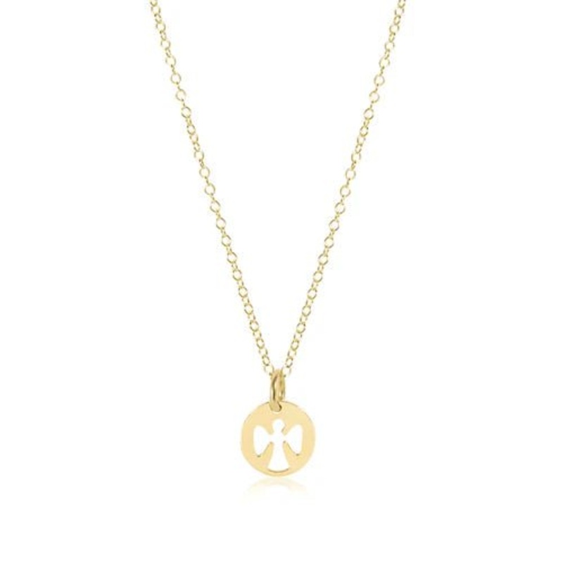 egirl 14 Necklace Gold – Guardian Angel Small Gold Disc
