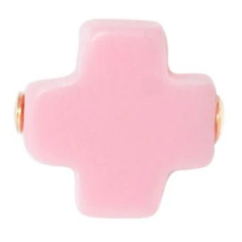 egirl 14 Necklace Gold – Signature Cross Gold Small Pink