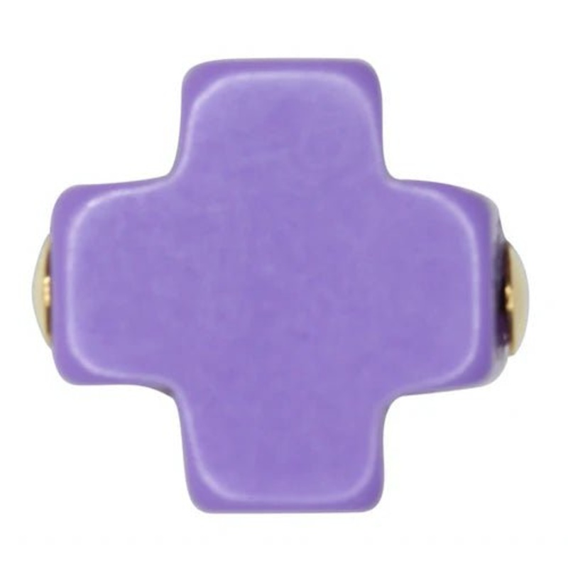 egirl 14 Necklace Gold – Signature Cross Gold Small Purple