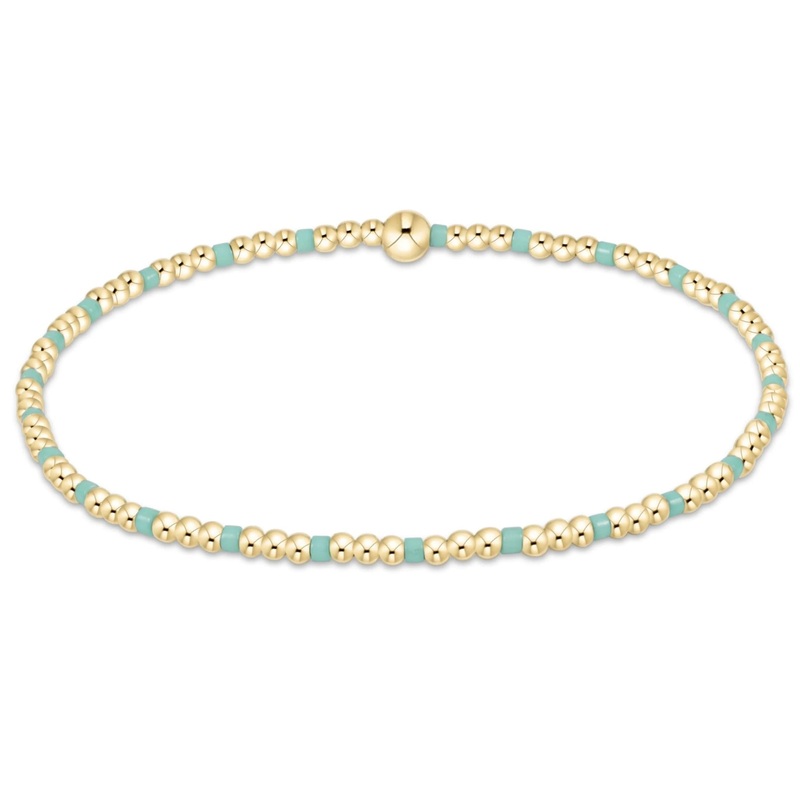 egirl Hope Sincerity Pattern 2mm Bead Bracelet – Mint