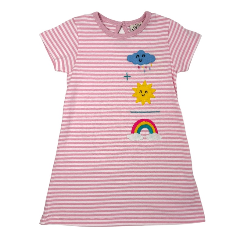 Girls Rain & Sunshine Dress – Lt. Pink Stripe