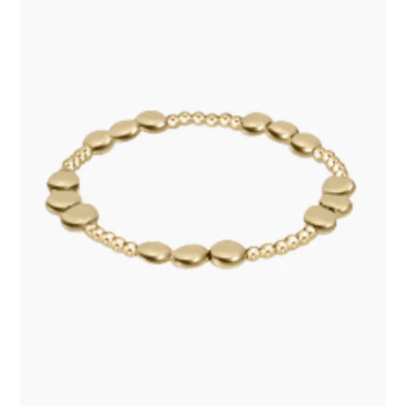 Honesty Gold Joy Pattern 6mm Bead Bracelet