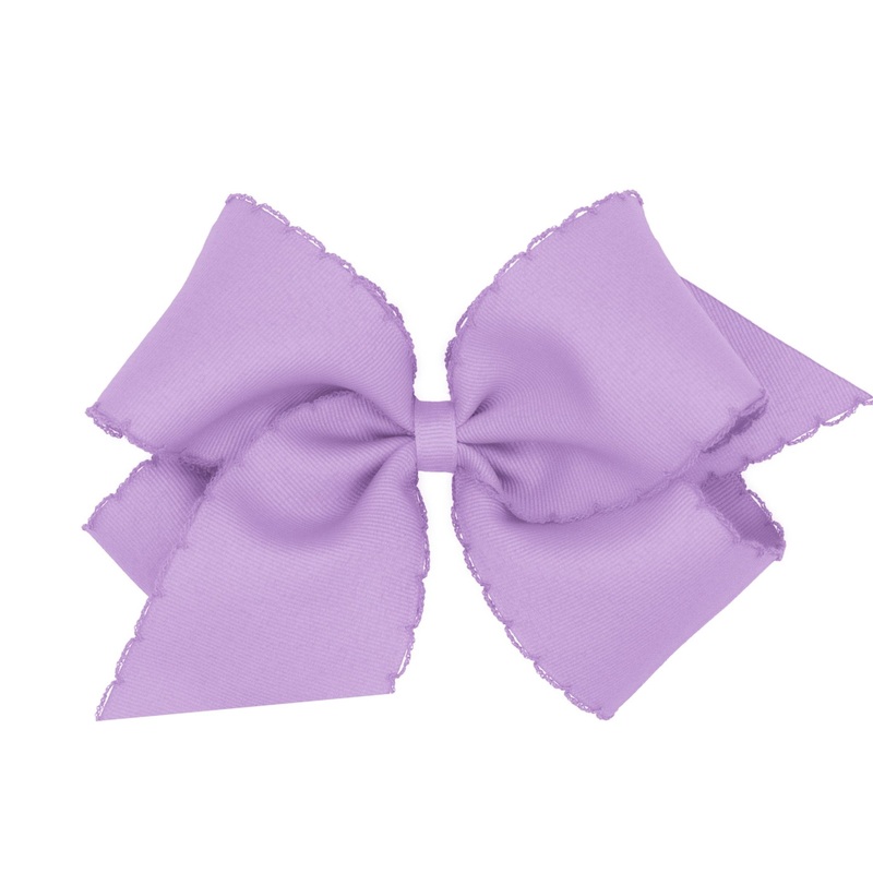 King Monotone Moonstitch Grosgrain Bow – Light Orchid