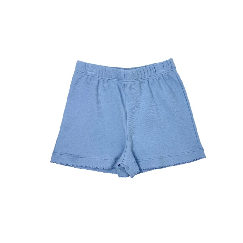 Sky Blue Picot Trim Shorts