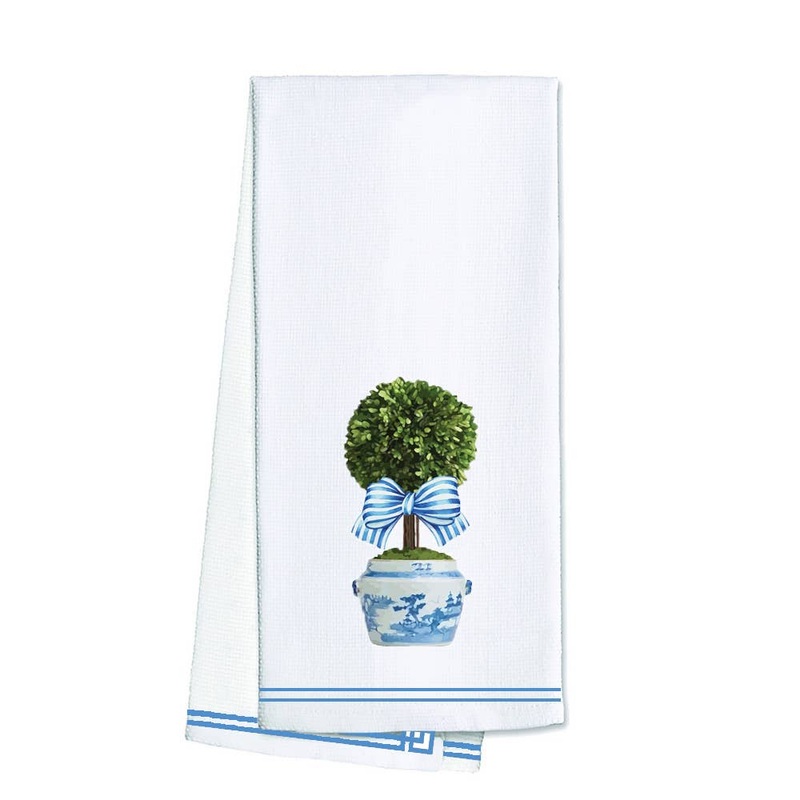 Tea Towel – Striped Topiary