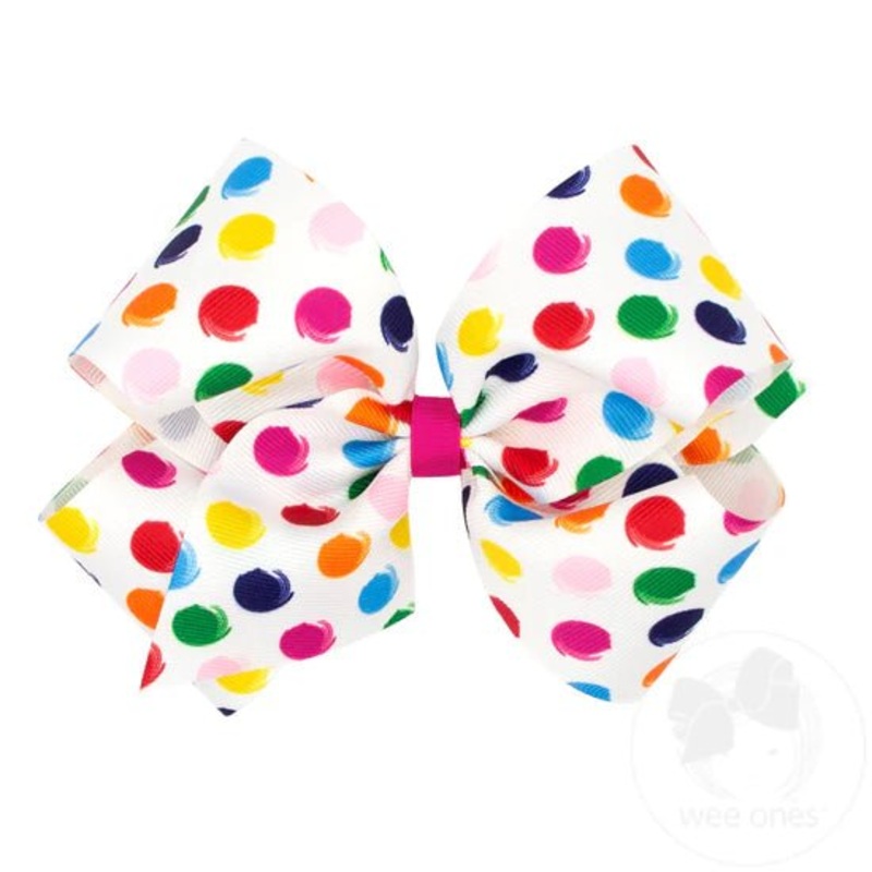 King Multi Colored Dot Bow
