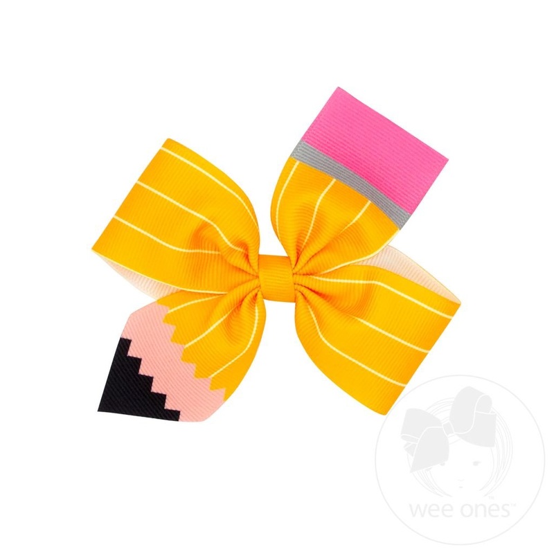 Medium 2 Loop Print Bow – Pencils