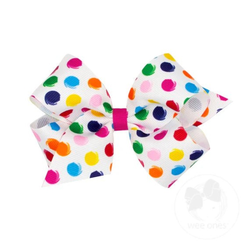 Medium Multi Colored Dot Bow