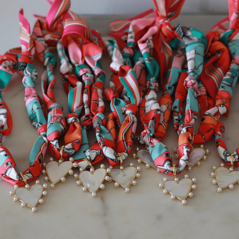 The Scarlett Heart Scarf Necklace