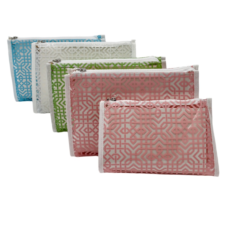 TRVL Lattice Cosmetic and Toiletry Pouch Set