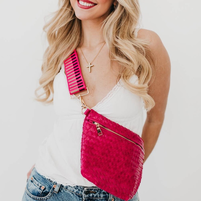 Westlyn Woven Bum Bag : Fuchsia