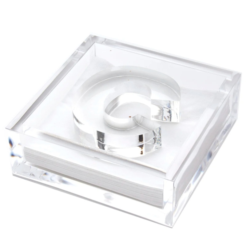 Tara Wilson Acrylic Momogram Cocktail Napkin Holders