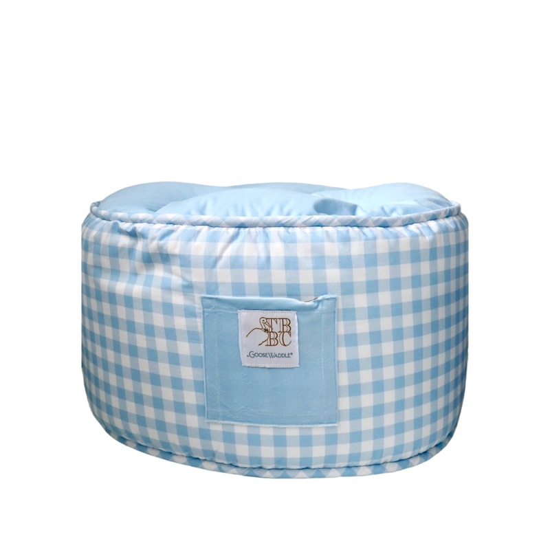 The Beaufort Bonnet Co.  Buckhead Blue Gingham Pouf