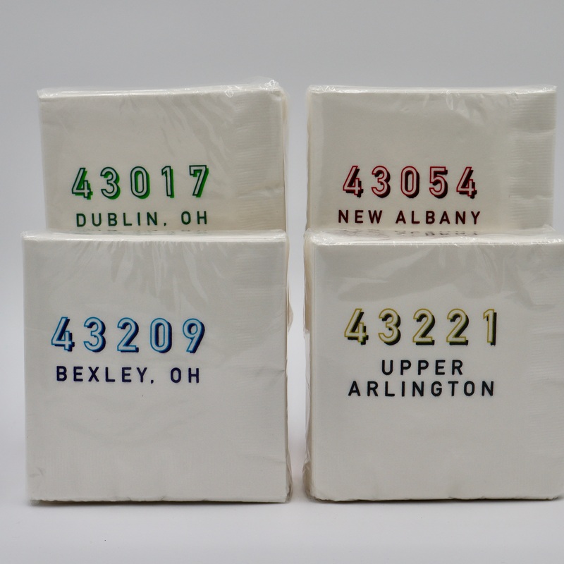 Zip Code Cocktail Napkins 50 count