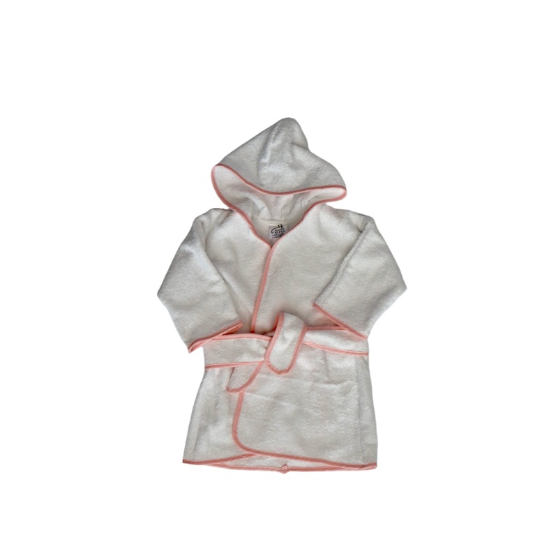 Bath Robe Toddler Pink Trim