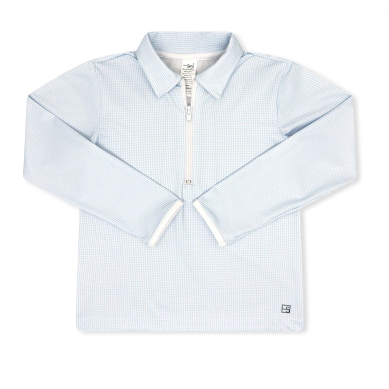 Henry Half Zip Cotton Candy Blue