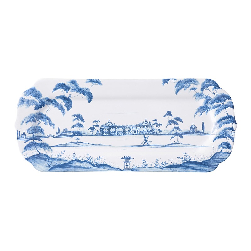 Juliska Country Estate Deft Blue Hostess Tray Garden Party