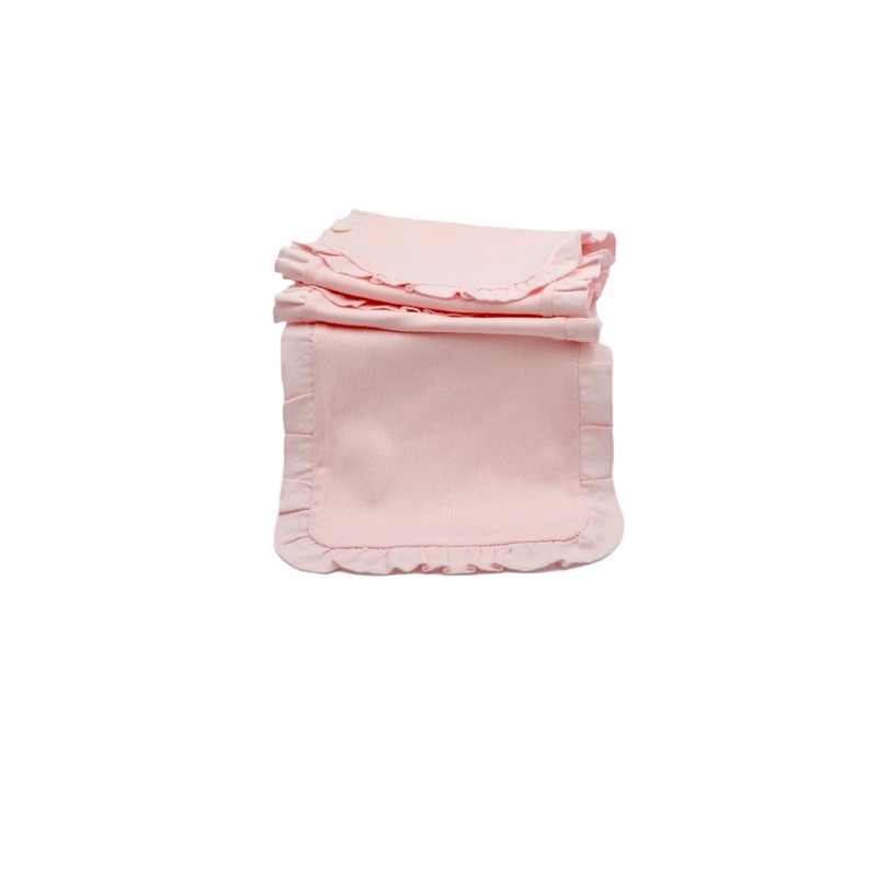 Monogram Custom Ruffle Trim Burp Cloth