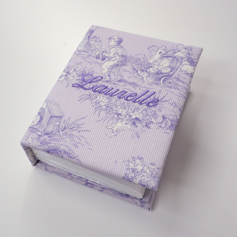 Monogram Hardbound Photo Album in Lavender Bryant Park Toile