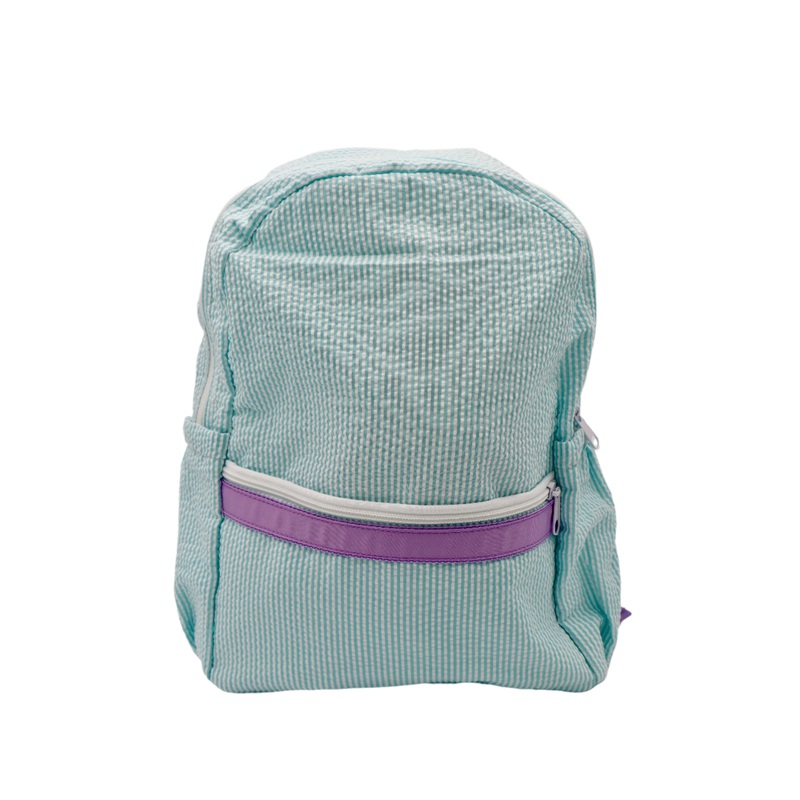 Seersucker Small Backpack Mermaid